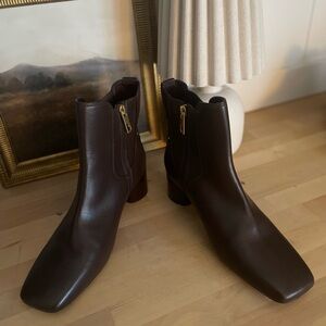 Franco Sarto Dark Brown Ankle Boots